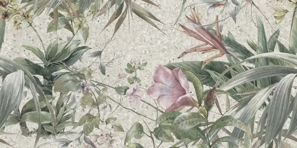 Terazzo flower B rekt. - obkládačka rektifikovaná 30x60 šedá mat (164871) Shop Nu