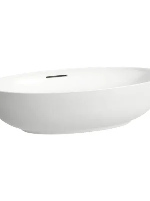Alessi One - umyvadlová mísa s přepadem 70x40, oválná, vč. keramické krytky odpadního ventilu (H8189784001091) Tijdelijk Beschikbaar