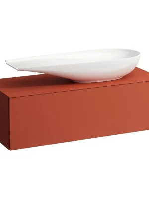 Alessi One - zásuvkový element 1200, s 1 zásuvkou, s výřezem vpravo, pro umyvadlo H818974, terracotta (H4303230972691) Fabrieksprijs