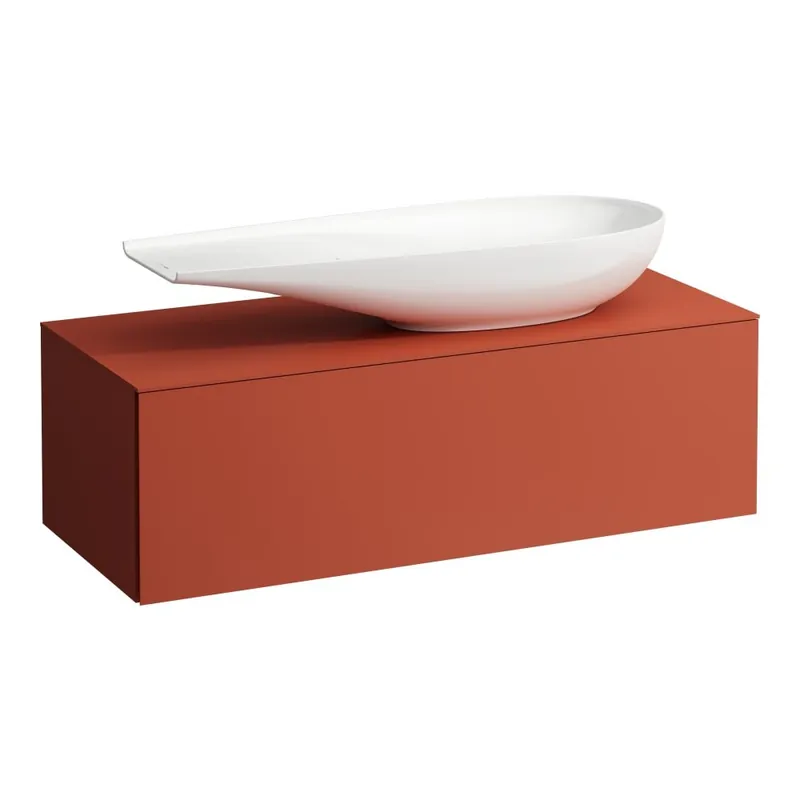 Alessi One - zásuvkový element 1200, s 1 zásuvkou, s výřezem vpravo, pro umyvadlo H818974, terracotta (H4303230972691) Fabrieksprijs