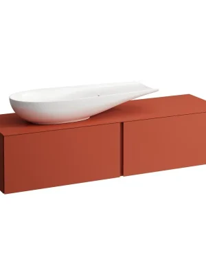 Alessi One - zásuvkový element 1600, se 2 zásuvkami, s výřezem vlevo, pro umyvadlo H818974, terracotta (H4303420972691) Snelle Levering