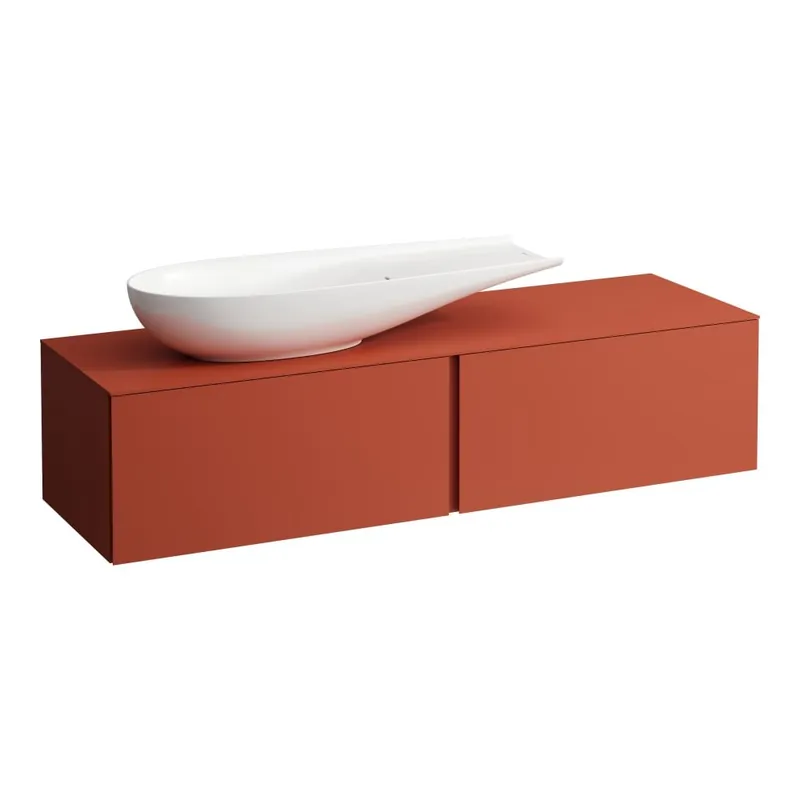 Alessi One - zásuvkový element 1600, se 2 zásuvkami, s výřezem vlevo, pro umyvadlo H818974, terracotta (H4303420972691) Snelle Levering