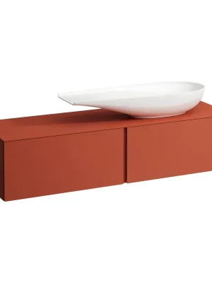 Alessi One - zásuvkový element 1600, se 2 zásuvkami, s výřezem vpravo, pro umyvadlo H818974, terracotta (H4303430972691) Betaalbaar