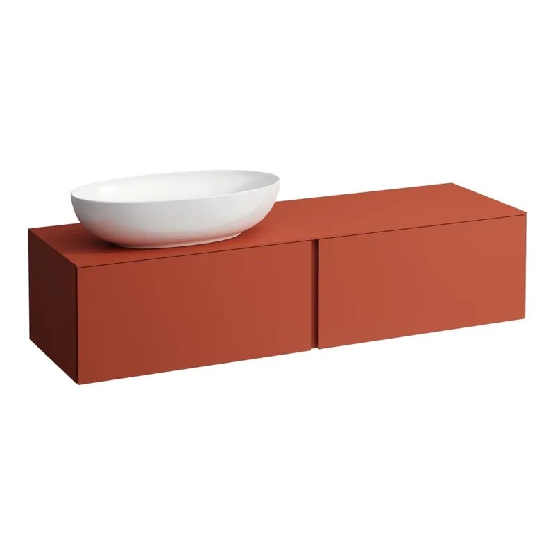 Alessi One - zásuvkový element 1600, se 2 zásuvkami, s výřezem vlevo, pro umyvadlo H818975/6, H818977/8, terracotta (H4303520972691) Actieprijs