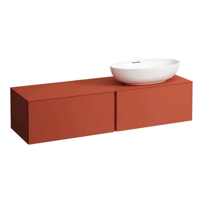 Op = Op Alessi One - zásuvkový element 1600, se 2 zásuvkami, s výřezem vpravo, pro umyvadlo H818975/6, H818977/8, terracotta (H4303530972691)