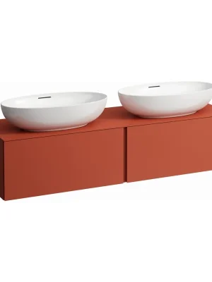 Alessi One - zásuvkový element 1600, se 2 zásuvkami, s výřezem vlevo a vpravo, pro umyvadlo H818975/6, H818977/8, terracotta (H4303540972691) Hete Deal