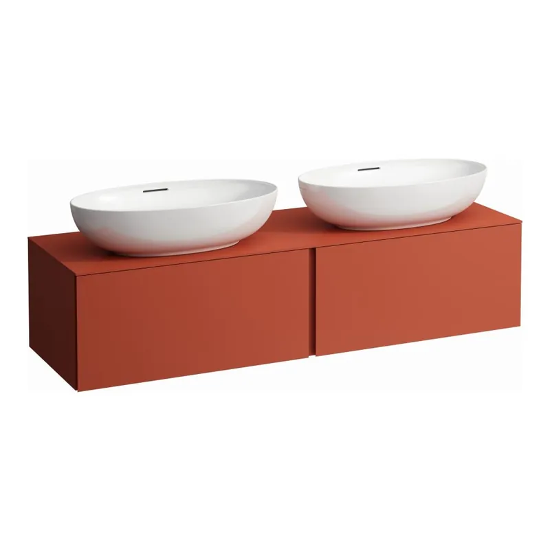 Alessi One - zásuvkový element 1600, se 2 zásuvkami, s výřezem vlevo a vpravo, pro umyvadlo H818975/6, H818977/8, terracotta (H4303540972691) Hete Deal
