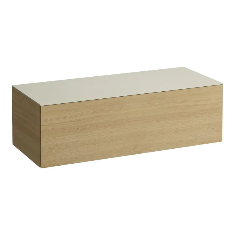 Uitverkoop Alessi One - zásuvkový element 1200, s 1 zásuvkou, bez výřezu, top Calce Avorio, světlý dub (H4313000972501)