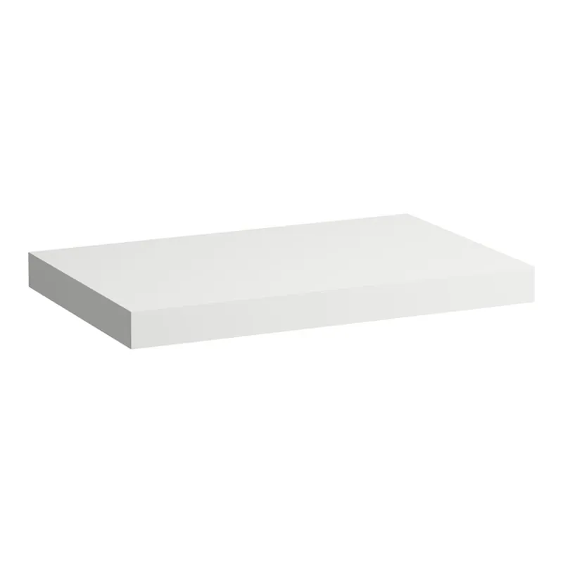 Speciale Aanbieding Lani - umyvadlová deska 80 cm, bez výřezu, vč. 2 nástěnných držáků, bílá matná (H4046501122601)