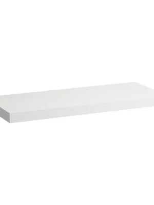 Actieprijs Lani - umyvadlová deska 120 cm, bez výřezu, vč. 2 nástěnných držáků, bílá matná (H4046701122601)