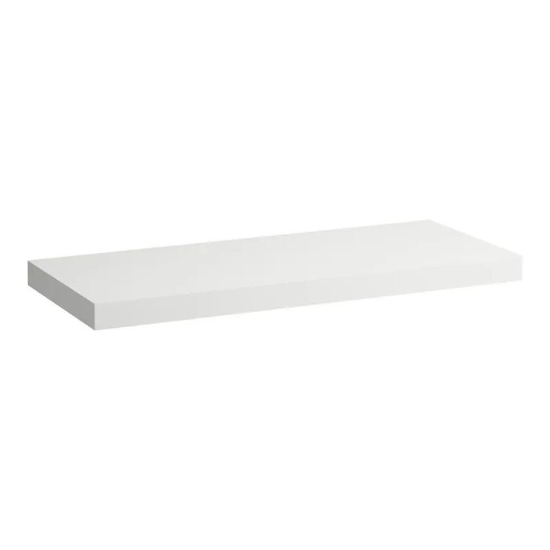 Actieprijs Lani - umyvadlová deska 120 cm, bez výřezu, vč. 2 nástěnných držáků, bílá matná (H4046701122601)