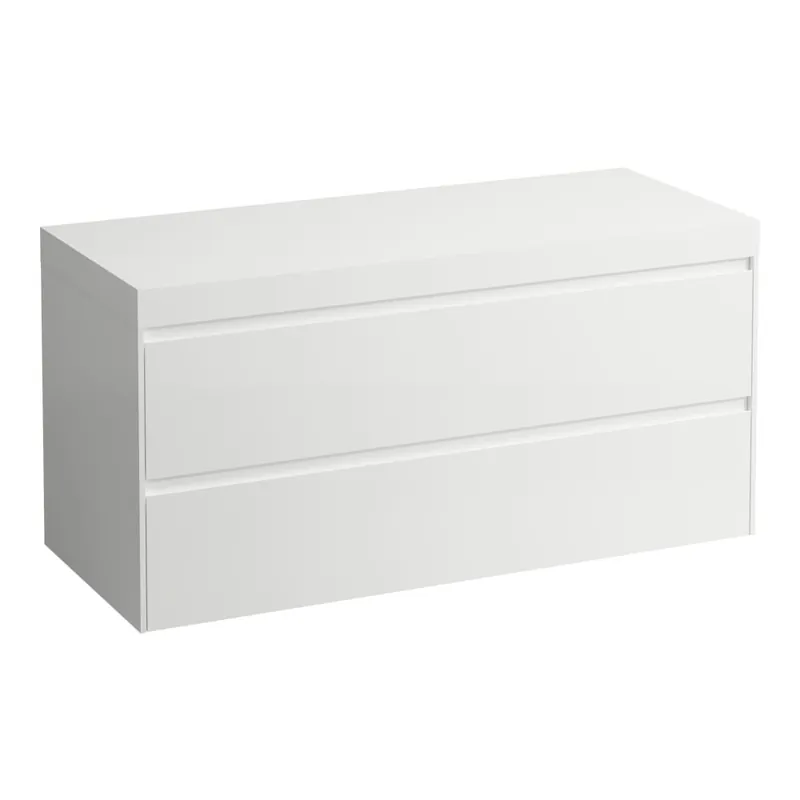 Lani - modulární sestava 120 cm, bez výřezu, se 2 zásuvkami, bílá matná (H4045701122601) Voordeelprijs