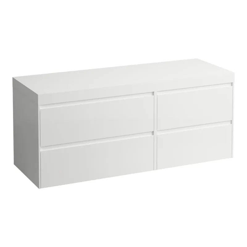 Gereduceerde Prijs Lani - modulární sestava 140 cm, bez výřezu, se 4 zásuvkami zásuvkový element 80 vlevo+zásuvkový element 60 vpravo, bílá matná (H4045801122601)