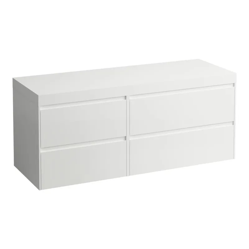 Lani - modulární sestava 140 cm, bez výřezu, se 4 zásuvkami zásuvkový element 80 vpravo+zásuvkový element 60 vlevo, bílá matná (H4045811122601) Betrouwbaar