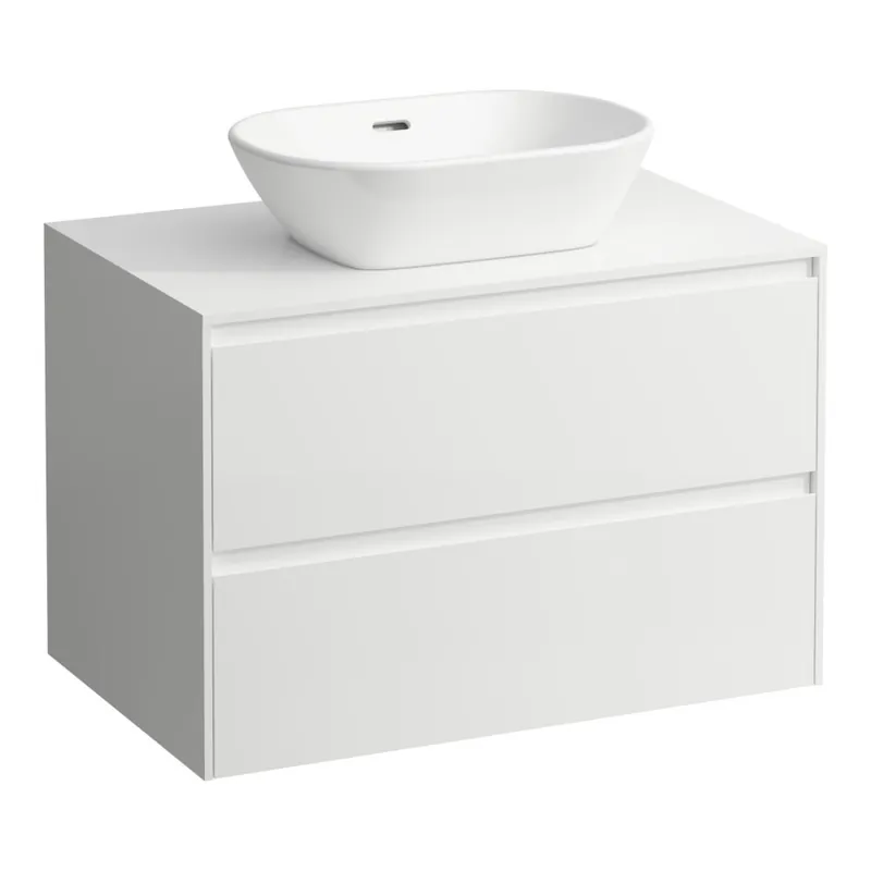 Lani - zásuvkový element 80 cm, s výřezem uprostřed, se 2 zásuvkami, bílá matná (H4043111122601) Lage Prijs