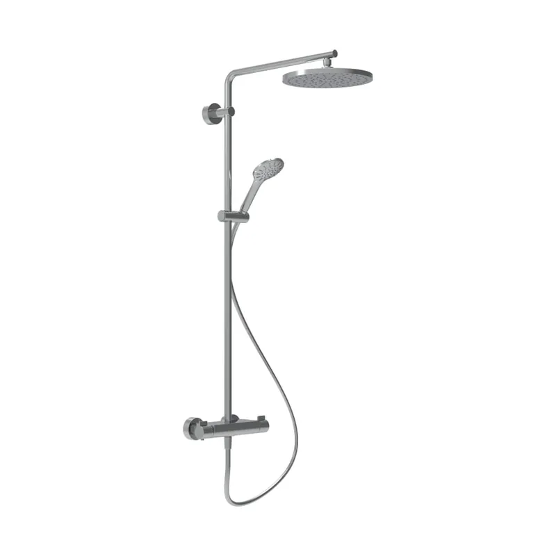 Finale Uitverkoop Vivid - sprchový sloup, termostatická baterie, hlavová sprcha 250 mm ABS, ruční sprcha MyTwin100 - 1 funkce, sprchová hadice 160 cm (HF905452100625)