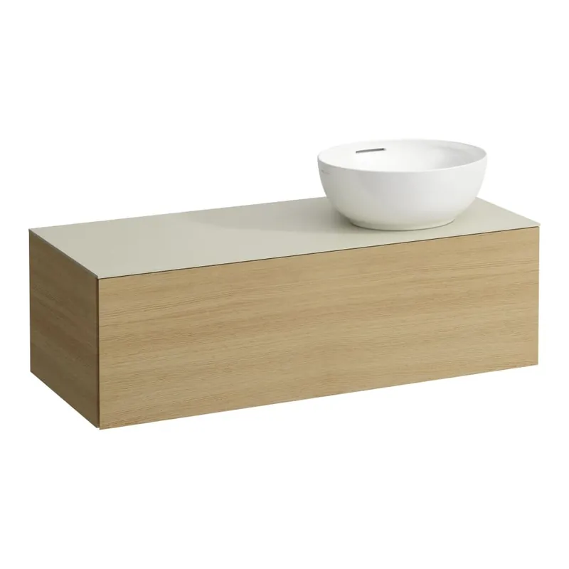 Alessi One - zásuvkový element 1200, s jednou zásuvkou, s výřezem vpravo, top Calce Avorio vč. otvoru pro baterii, pro umyvadlo H818975/6, světlý dub (H4313170972501) Hete Deal