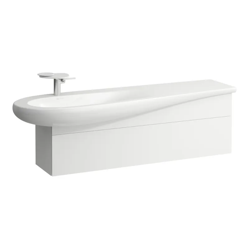 Dagaanbieding Alessi One - skříňka pod umyvadlo 1600, s 1 zásuvkou, s výřezem pro sifon vlevo, pro umyvadlo H814971, bílá matná (H4304510972601)