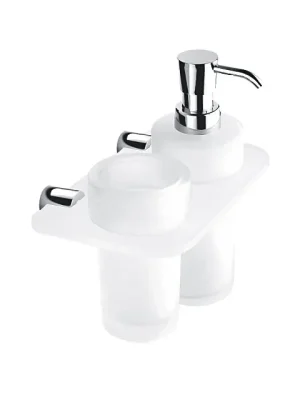 Bormo - dvojitý držák dávkovače a sklenky, pumpička plastová (BR X3-5831W-26) Shop Nu