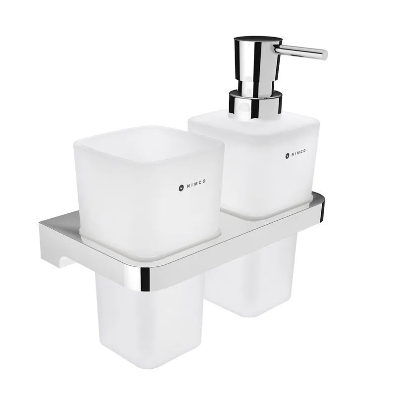 Maya - dávkovač s pohárkem na kartáčky, sklo, pumpička plast (MA 2905831H-26) Exclusieve Aanbieding
