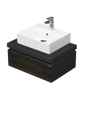 Cenově Výhodný Desk 3D - skříňka 70 cm s umyvadlem na desku, 1 zásuvka, závěsná, dřevodekor (DE 54 3D 70 STORM 1Z LR29)
