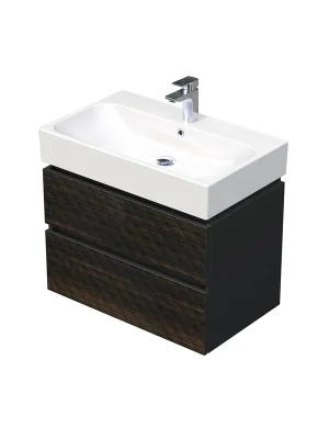 Sezónní Sleva Storm 3D - spodní skříňka pod umyvadlo 75 cm, 2 zásuvky, závěsná, dřevodekor (STORM 3D 75 2Z LR29)