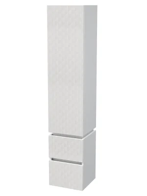 Speciale Akce Storm 3D - vysoká skříňka pravá 170x35 cm, 1 dvířka, 2 zásuvky, závěsná, bílá (STORM 3D SV 35 1D2Z P B073)