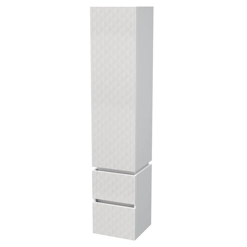 Speciale Aanbieding Storm 3D - vysoká skříňka pravá 170x35 cm, 1 dvířka, 2 zásuvky, závěsná, bílá (STORM 3D SV 35 1D2Z P B073)