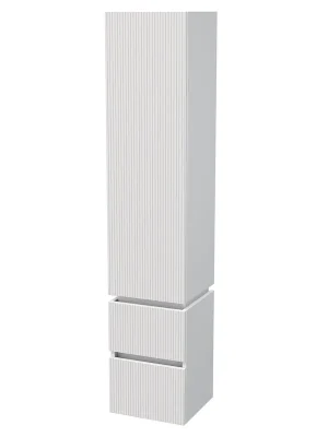Super Cena Storm 3D - vysoká skříňka pravá 170x35 cm, 1 dvířka, 2 zásuvky, závěsná, bílá (STORM 3D SV 35 1D2Z P A8916)