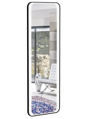 Nejprodávanější Majestic - zrcadlo 60x175 s integrovaným LED osvětlením, hliníkový rám černý (MA ZS 60 B LED)