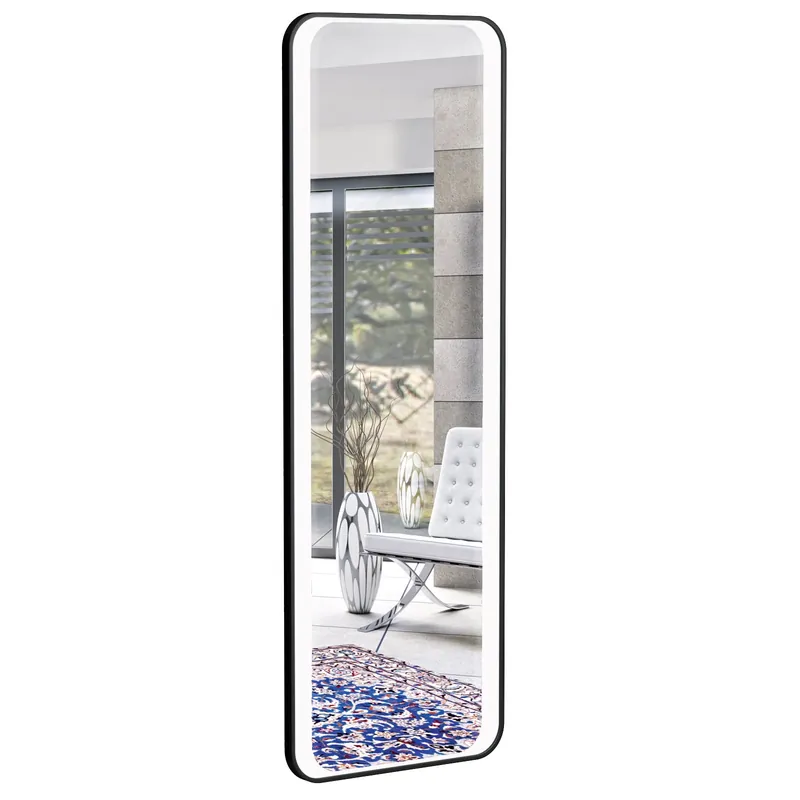 Meest Verkocht Majestic - zrcadlo 60x175 s integrovaným LED osvětlením, hliníkový rám černý (MA ZS 60 B LED)