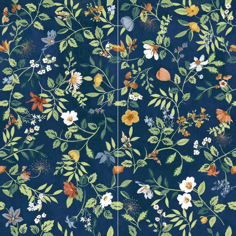 Wonderspace Blossom Blue Naturale Rettificato - dlaždice rektifikovaná 60x120 (WDS380K) Shop Nu