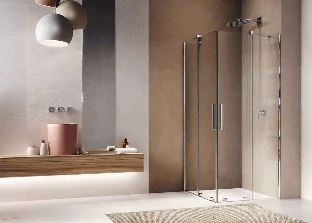 Snelle Levering D35SE2 - ATYP rohový kout s dvoudílnými posuvnými dveřmi 80-120 cm, levá část (D35SE2LSM1)