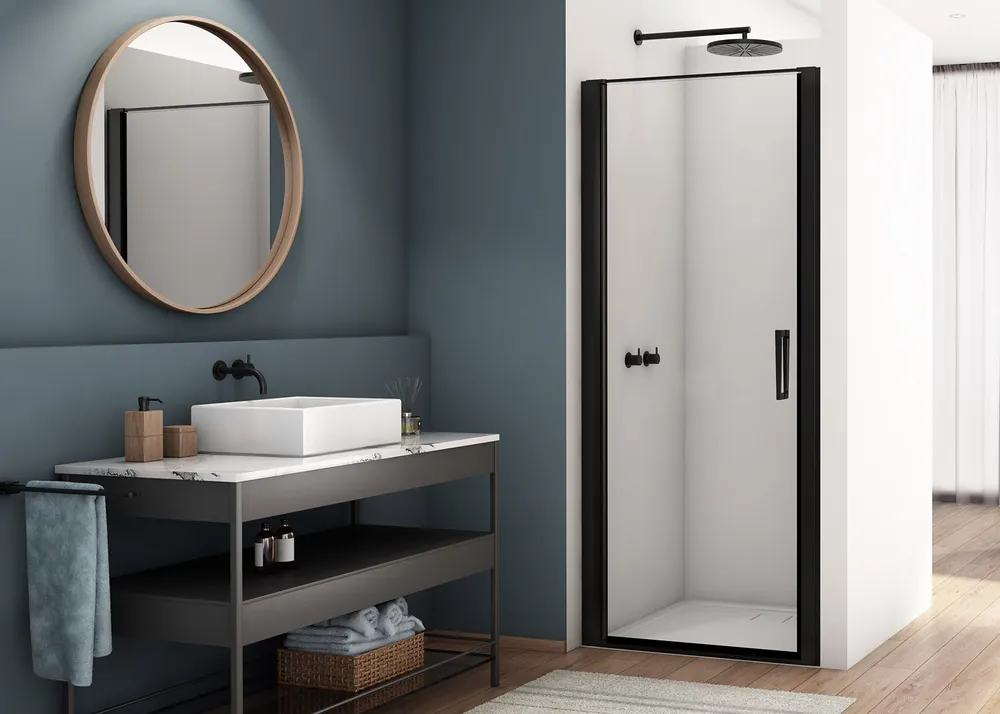 D22T1 - jednokřídlé dveře 90 cm, profil černý (D22T109006) Hete Deal