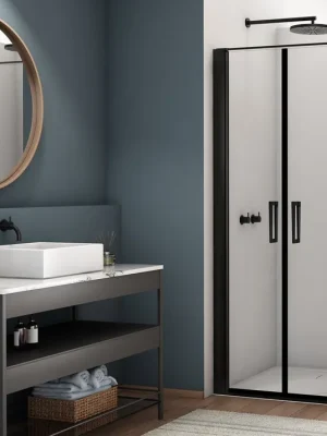 Aanbieding D22T2 - ATYP dvoukřídlé dveře 90-120 cm, profil černý (D22T2SM206)