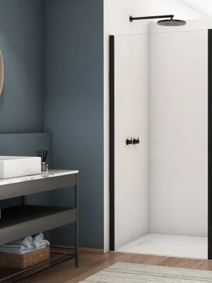 Zlevněný D22WI3 - pevná stěna 130 cm s krátkou otočnou stěnou ve 180°, profil černý (D22WI313006)