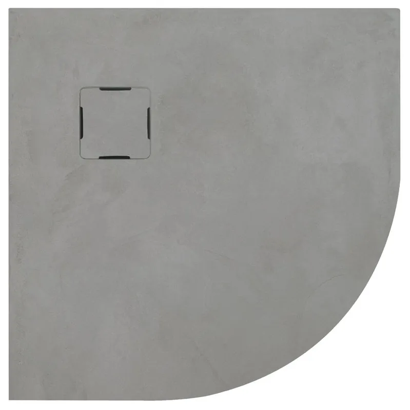 Calce betonově šedá - čtvrtkruhová sprchová vanička 80x80, Mineralite (W31R5508014) Veilige Betaling