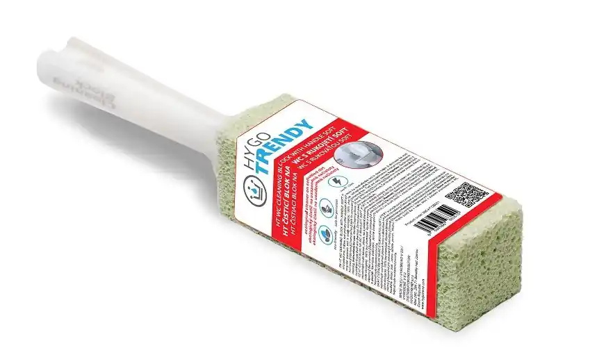 Čisticí blok na WC s rukojetí Hygotrendy, Soft - na čištění porcelánových toalet (395.HTCB001) Koopje