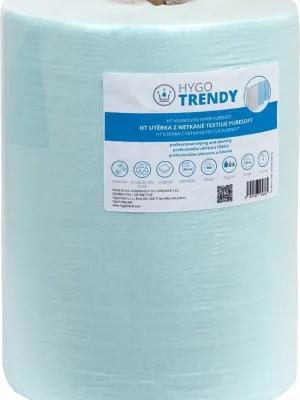 Utěrka z netkané textilie Hygotrendy Puresoft, 1 vrstva, tyrkysová, 1 role - profesionální netkaná textilie (531.HT150152) Direct Beschikbaar
