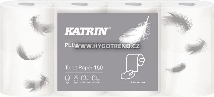 Toaletní papír Katrin Plus Toilet 150, 3 vrstvy, bílý, 1 x 8 ks ( 341.16525) Bestel Nu