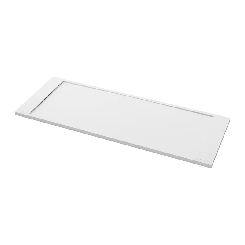 Rug Dual Flow bílá - ATYP obdélníková sprchová vanička 240-295 x 90-120, 2 sifony, PlyLite (W30X2ASSM609) Weekendaanbieding