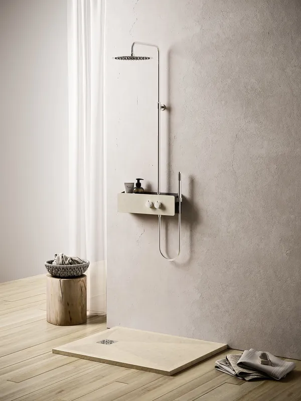 Azulejo Column termostatický sprchový panel vybavený poličkou (UX00) Exclusieve Aanbieding