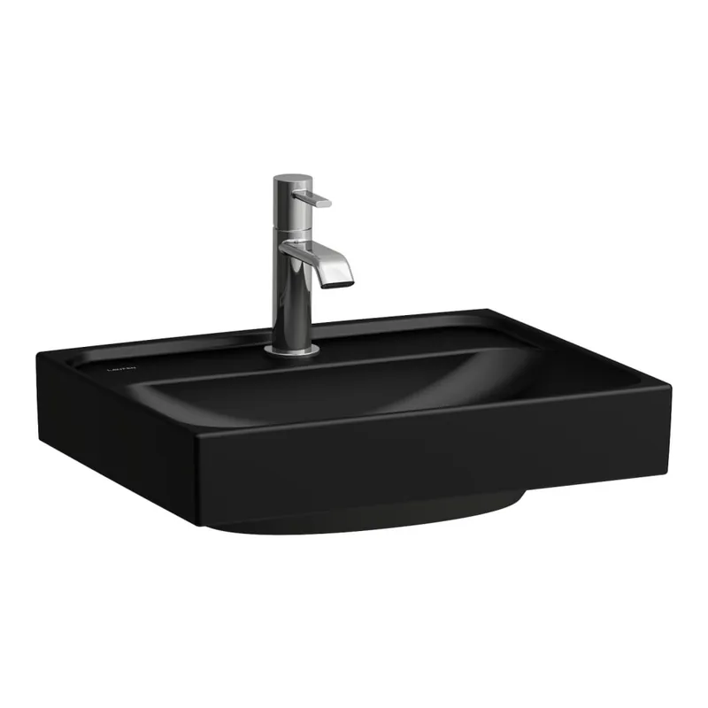 Betrouwbaar Meda - umývátko 45x35, otvor pro baterii, černá mat (H8151117161041)