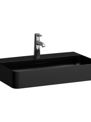 Aanbieding Val - umyvadlo 65x42, broušená spodní část, otvor pro baterii, černá matná (H8162847161041)