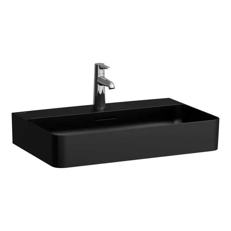 Aanbieding Val - umyvadlo 65x42, broušená spodní část, otvor pro baterii, černá matná (H8162847161041)