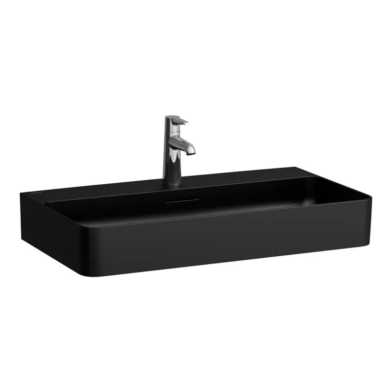 Val - umyvadlo 75x42, otvor pro baterii, černá mat (H8102857161041) Lage Kosten