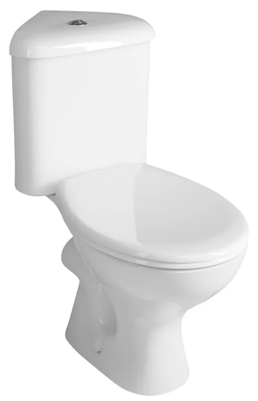 Koopje Clifton rohové WC kombi, dvojtlačítko 3/6l, zadní/spodní odpad, bez sedátka (FS1PK)