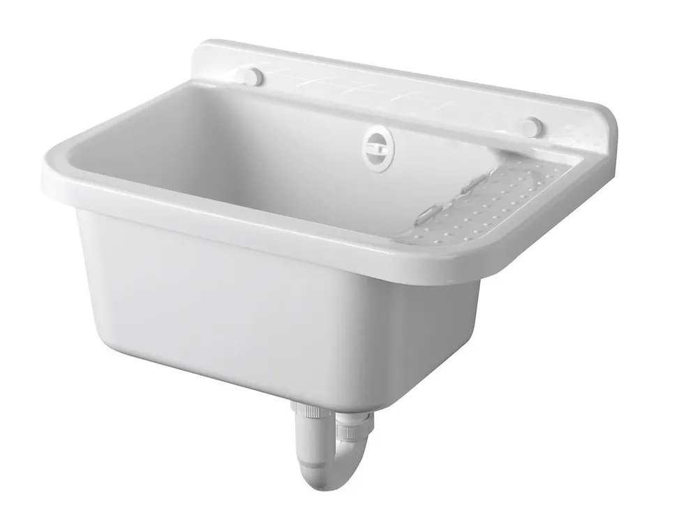 Závěsná výlevka s odkládací plochou 50x34 cm, plast, bílá (PI5050) Goedkoop