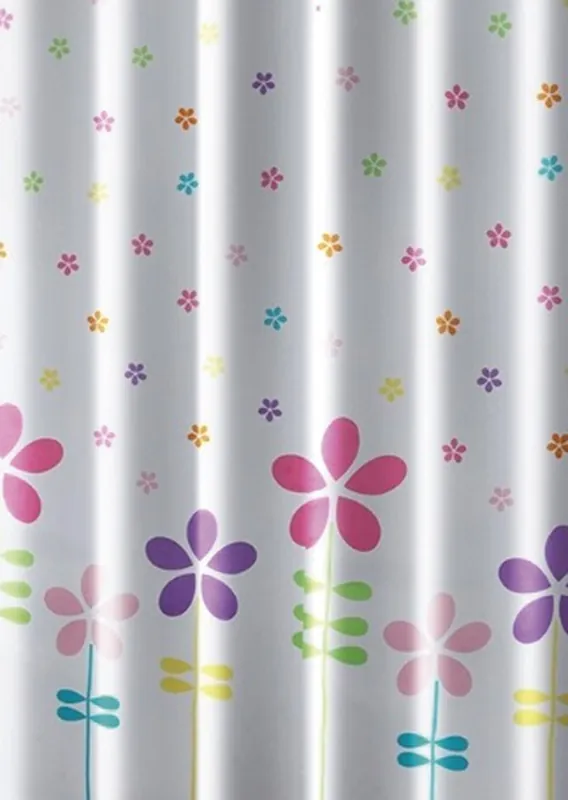 Bestel Nu Sprchový závěs 180x180 cm, polyester, květovaný barevný (ZV025)