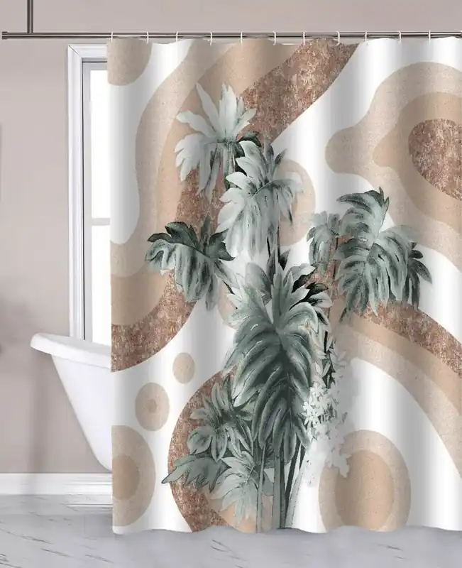 Voordeelprijs Sprchový závěs 180x180 cm, polyester, palma (ZP016)
